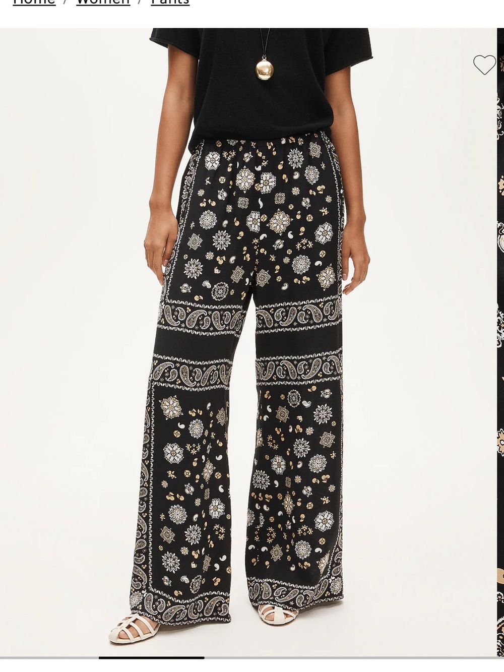 Flawed J.Crew Petite Cosmo pant in bandana-print viscose twill